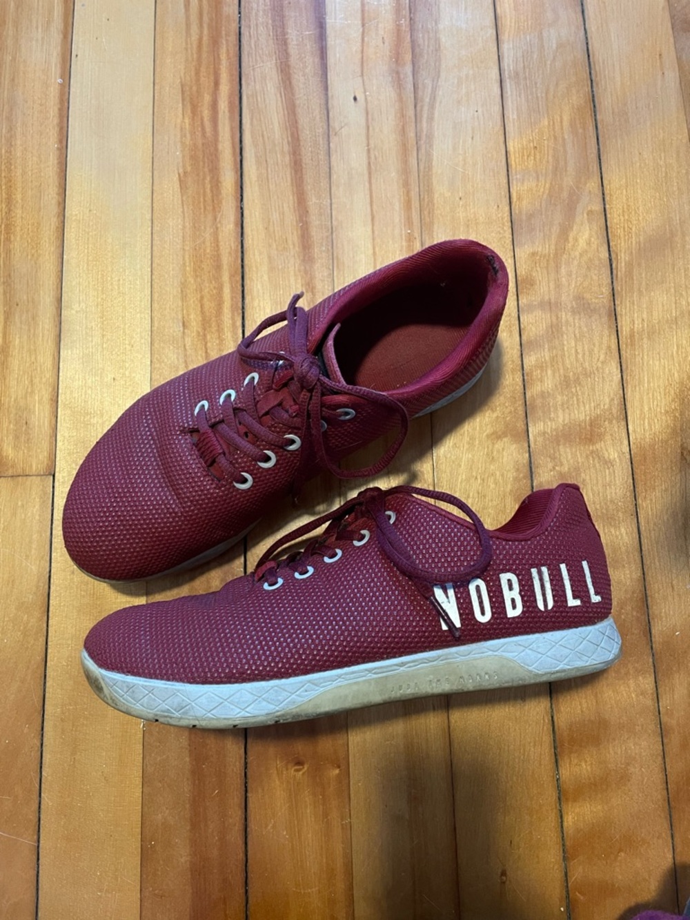 NOBULL Maroon Training Sneakers with White Logo